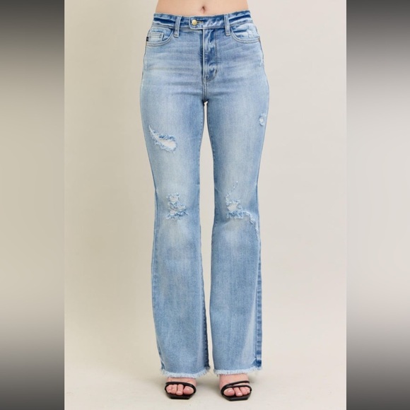 🆕🌿💙JUDY BLUE: Feeling The Flare High Waist Jeans SIZE 9/29